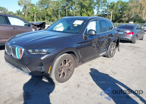 2022 BMW X3 Sdrive30I z USA, uszkodzony, nr VIN 5UX43DP02N9K81810